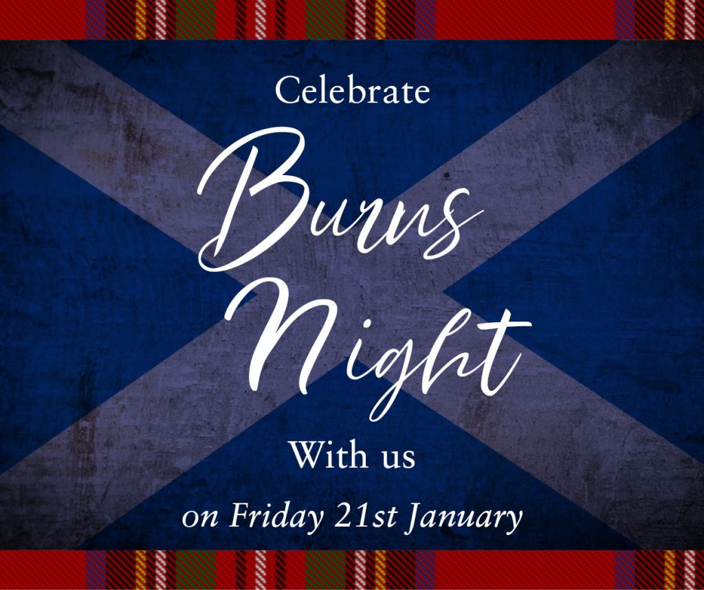 Burns Night Poster - Dovecliff Hall Hotel